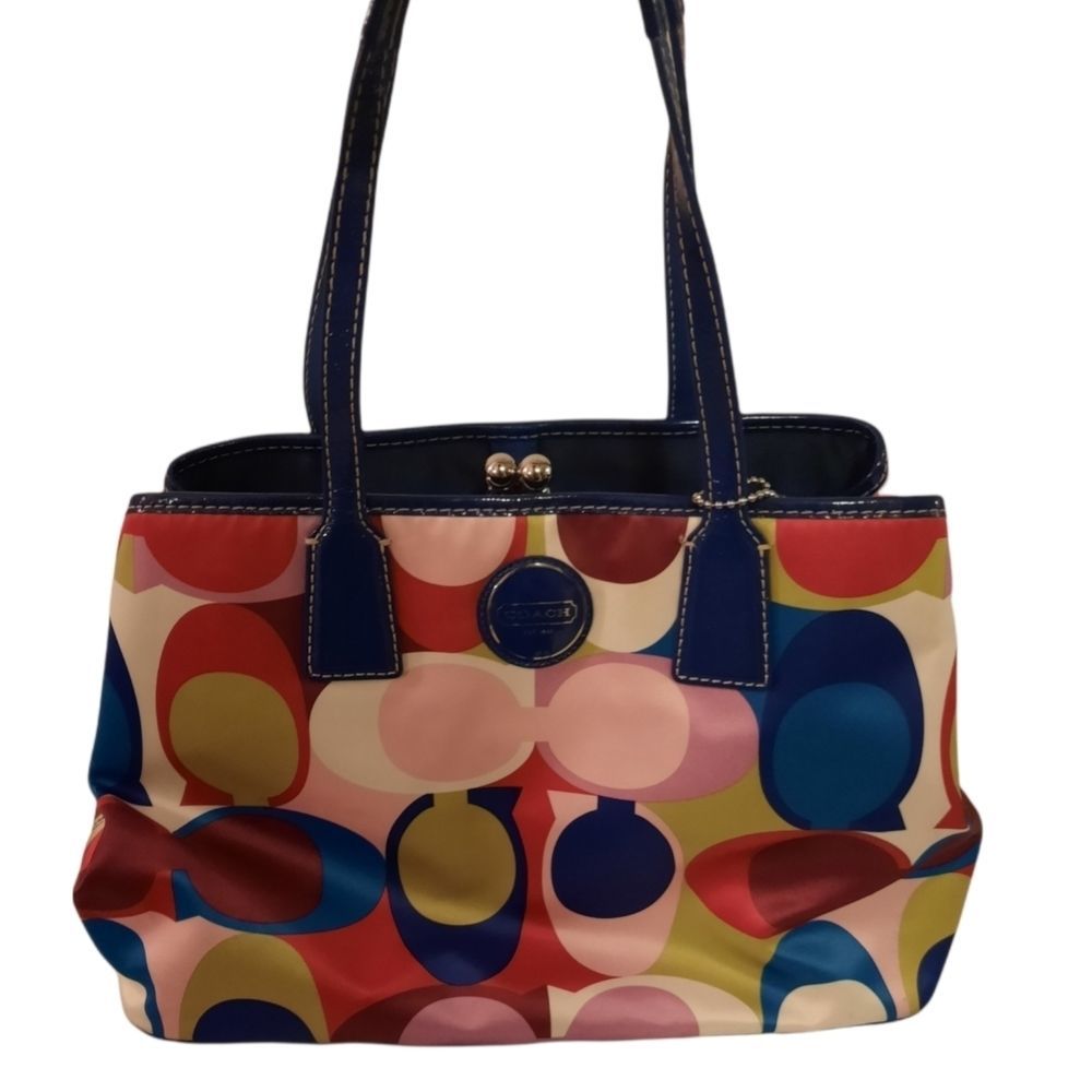 Coach signature silk scarf bag